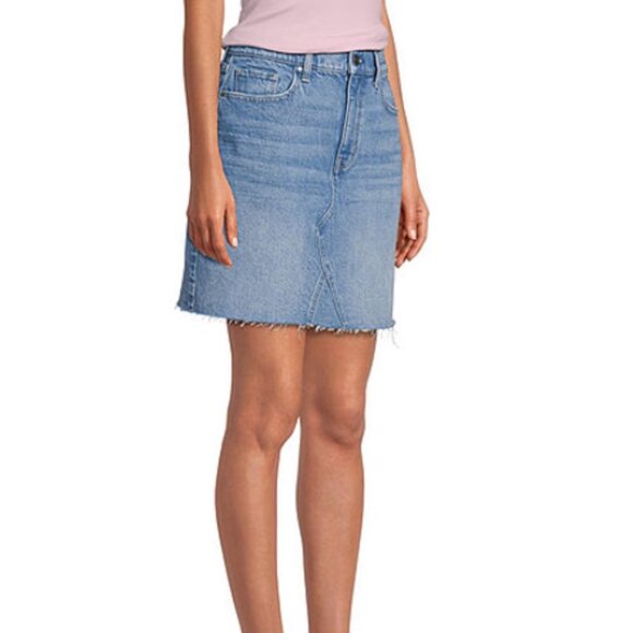 a.n.a Womens High Rise Midi Denim Skirt Size 4 Color Lt Abyss - Picture 2 of 3
